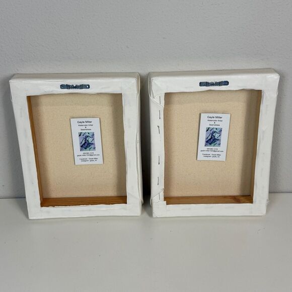 2 8x10 Watercolor Artwork Heel Shoes Gayle Miller - Picture 4 of 8